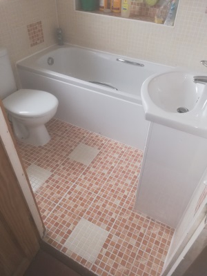 Bathroom Flooring and Basin